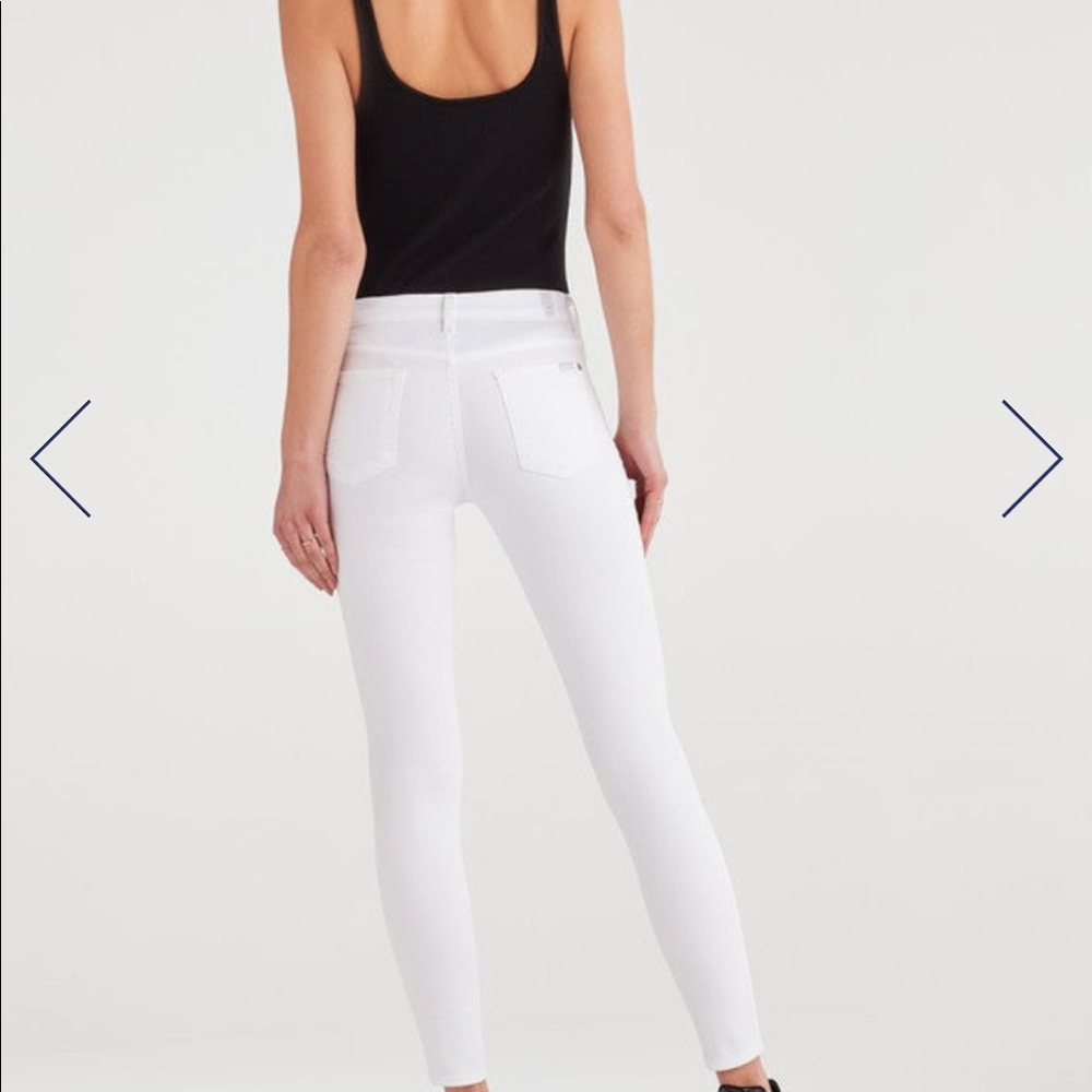 NWT 7 for All Mankind Ankle Skinny - White, Sz 30 - Picture 3 of 6